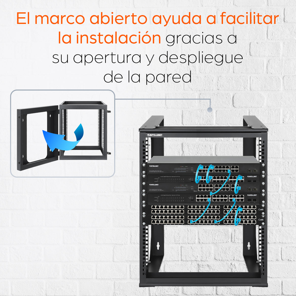 Intellinet 716055 Accesorios para rack Estructura de rack Negro 555 mm
