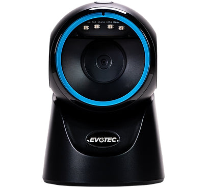 Evotec EV-3008 lector de código barras Lector de código de barras manual 2D CMOS Negro, Azul, 640 x 480 Pixeles, Alámbri