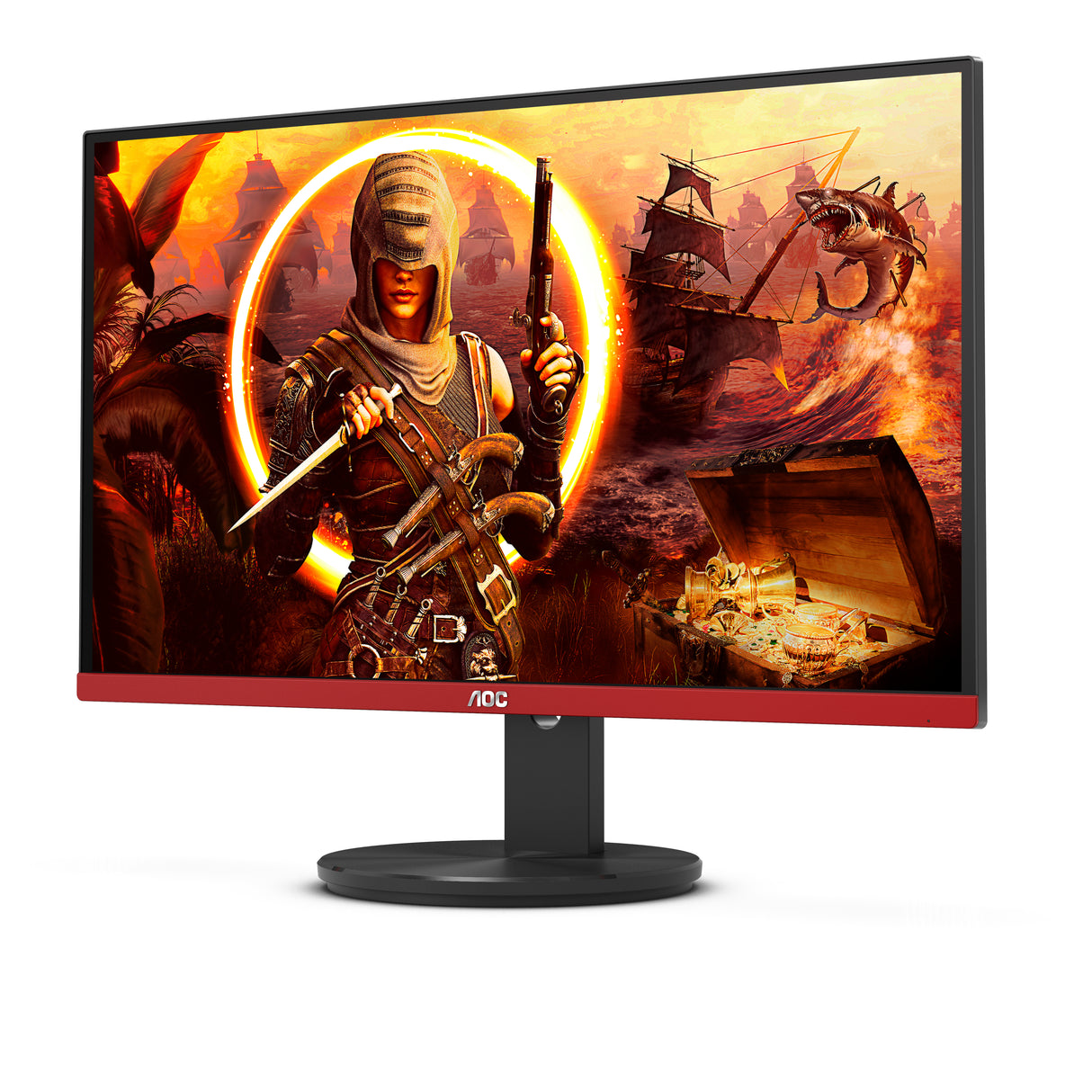 AOC G2490VX monitor de computadora 60.5 cm (23.8") 1920 x 1080 Pixeles Full HD LED Negro, Rojo
