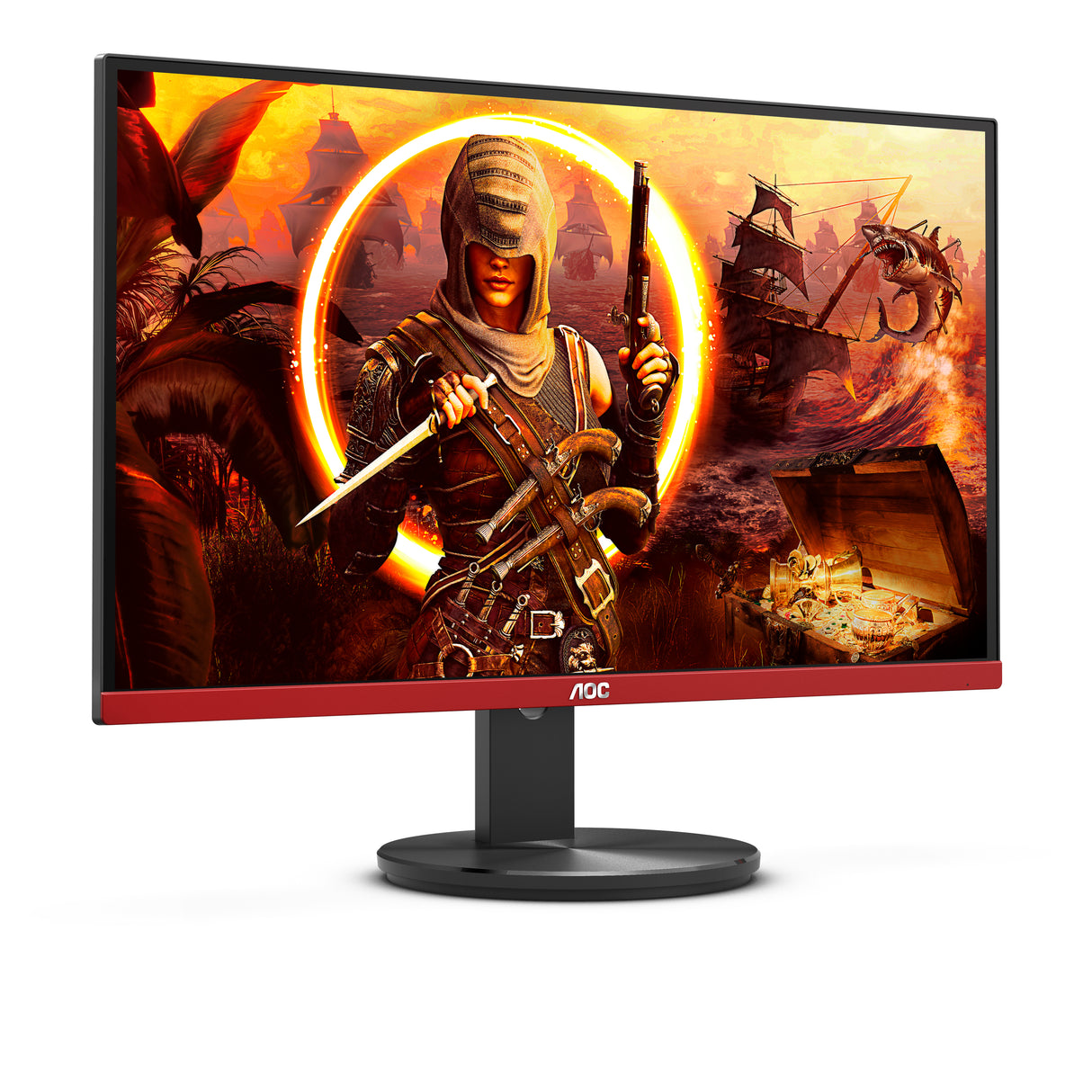 AOC G2490VX monitor de computadora 60.5 cm (23.8") 1920 x 1080 Pixeles Full HD LED Negro, Rojo