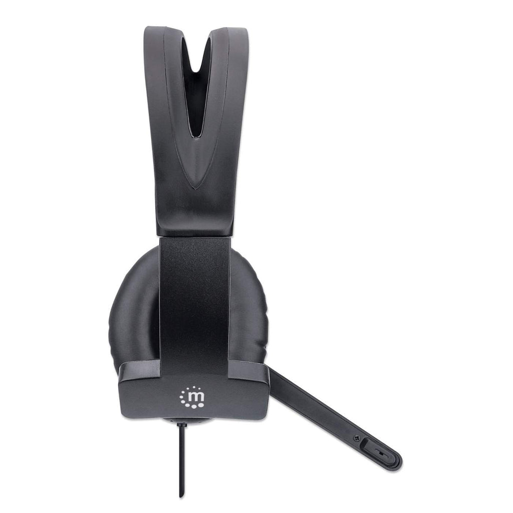 Manhattan Audífono USB monoaural con micrófono Auriculares Auriculares Diadema Oficina/Centro de llamadas Monoaural