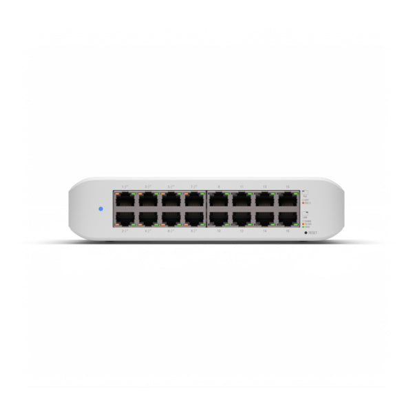 Ubiquiti UniFi Switch Lite 16 PoE L2 Gigabit Ethernet (10/100/1000) Energía sobre Ethernet (PoE) Blanco, Montaje de pare