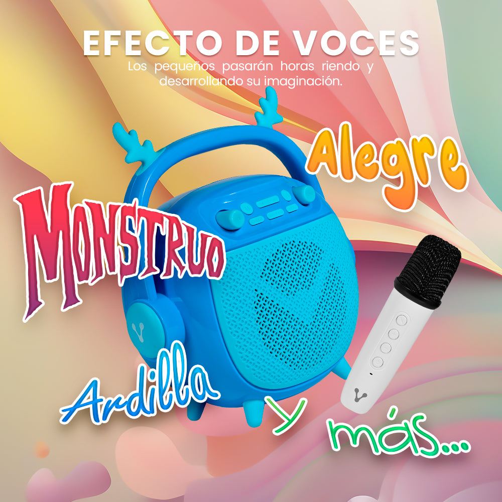 BOCINA VORAGO BSP-205 BLUETOOTH / MSD / USB / 3.5MM MICRÓFONO CON MODOS DE VOZ COLOR AZUL