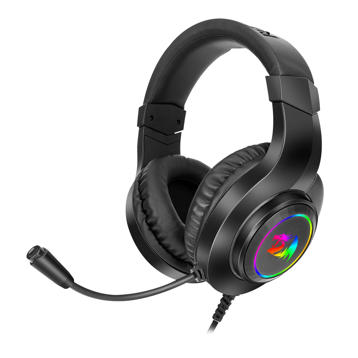 REDRAGON H260-RGB HYLAS, Auricular stereo multiplataforma, iluminación RGB, Alámbrico, Juego, 20 - 20000 Hz
