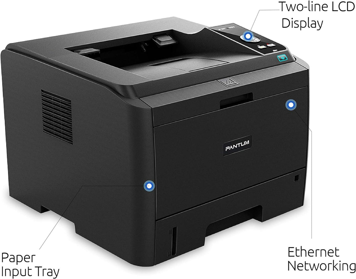Impresora Láser Pantum P3500DN - 35 ppm - 1200 x 1200 dpi - Duplex - RJ-45 - USB - Negro FullOffice.com