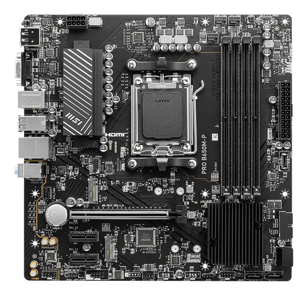 MSI PRO B650M-P placas base AMD Zócalo AM5 AMD Ryzen 7000 Series Zócalo AM5