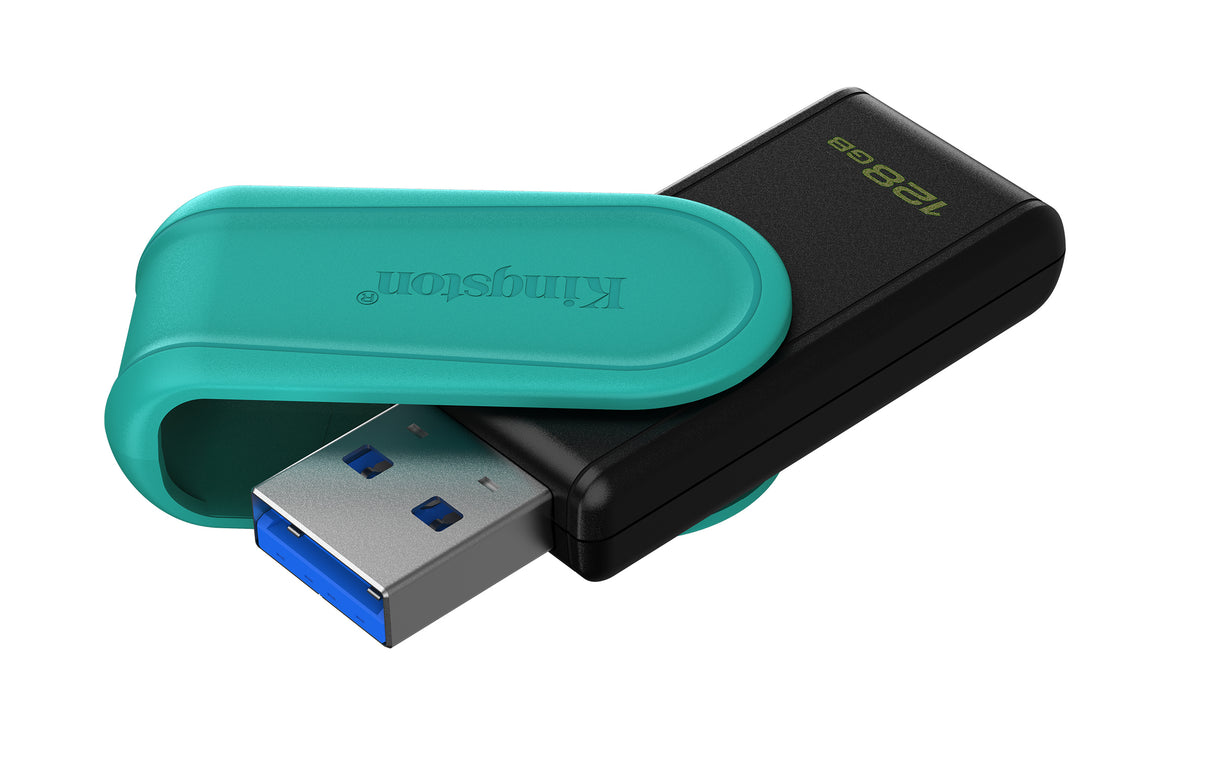 Kingston Technology 128GB Portable USB 3.2 Gen 1 DataTraveler Exodia S (Black/Turquoise) Memoria Flash 128 GB USB tipo A 3.2 Gen 1 (3.1 Gen 1) Si