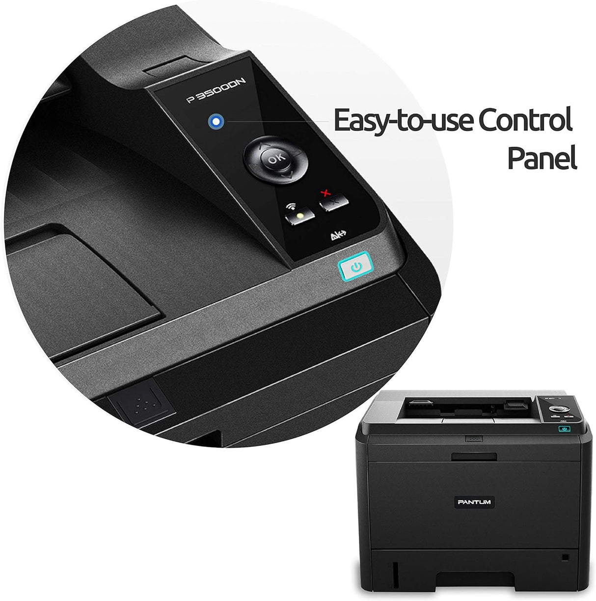 Impresora Láser Pantum P3500DN - 35 ppm - 1200 x 1200 dpi - Duplex - RJ-45 - USB - Negro FullOffice.com