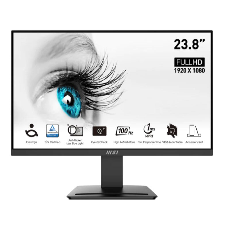 Monitor MSI PRO MP2412 23.8" FHD 100Hz/1ms TUV, HDMI/DP, VESA, Low Blue Light