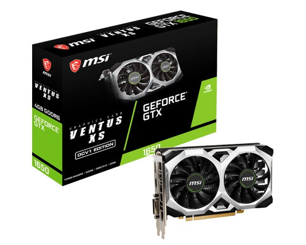 Tarjeta de Video MSI GTX 1650 D6 VENTUS XS OCV3, 4GB GDDR6, 128-bit, PCI Express 3.0