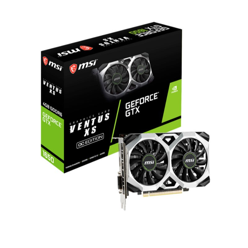Tarjeta de Video MSI GTX 1650 D6 VENTUS XS OCV3, 4GB GDDR6, 128-bit, PCI Express 3.0