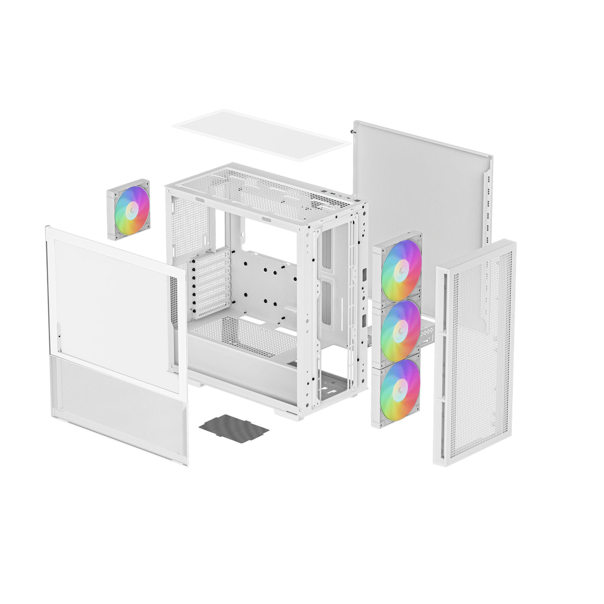 DeepCool CH560 WH carcasas ordenador ABS, Acero, Vidrio templado Midi Tower PC Blanco