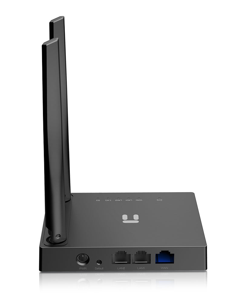 Netis System AC1200 router inalámbrico Gigabit Ethernet Doble banda (2,4 GHz / 5 GHz) Negro, Wi-Fi 5 (802.11ac), Router