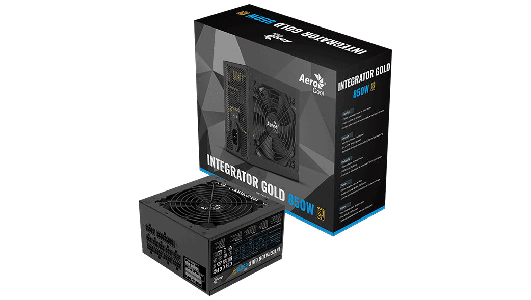 Aerocool Integrator Gold 850W unidad de fuente de alimentación 20+4 pin ATX ATX Negro