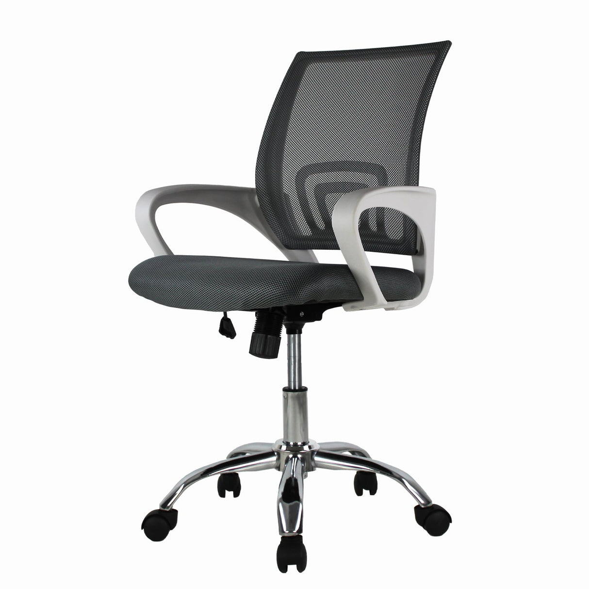 mundo in Silla Ejecutiva 107 Mesh Gris asiento acolchado respaldo acolchado, Cromo, 570 mm