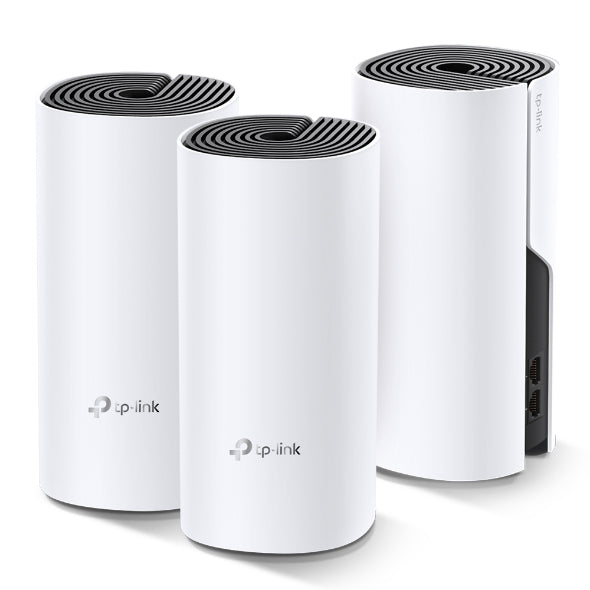 Sistema Wi-Fi Mesh TP-Link Deco E4 AC1200 (3 Pack), 2.4/5GHz, 1200Mbps, 2 Antenas Internas