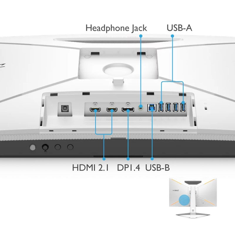 Monitor Gamer BenQ EX2710U MOBIUZ 27" 4K 144Hz 1ms HDMI/DP 9H.LKTLA.TBA con HDR10 y FreeSync