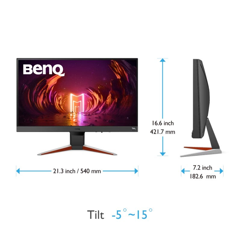 Monitor Gamer BenQ EX240N Mobius 23.8" FHD 165Hz HDMI/DP 9H.LL6LB.QBA - IPS, FreeSync, 1ms