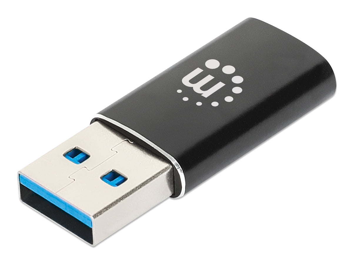 Manhattan Hub USB-C de 3 puertos ultra compacto, 3x USB-A (1x 5 Gbps USB 3.0 + 2x 480 Mbps USB 2.0),