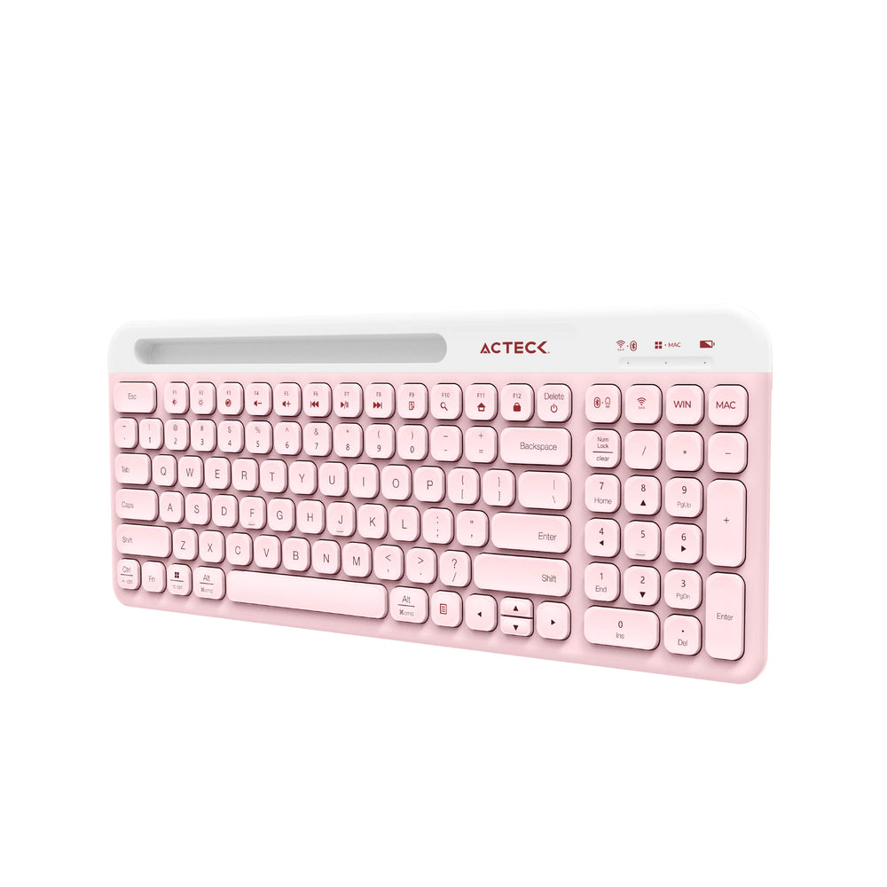 Combo ACTECK Creator Virtuos Silk MK720 2 en 1 / Teclado Ergonómico + Mouse Vertical/ Inalámbrico 2.4 GHz+ Recarga USB C