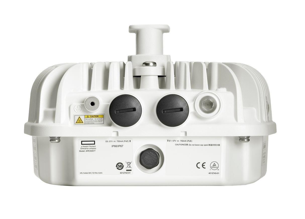HPE Aruba Networking AP-577 (RW) Dual Radio 2x2/4x4 802.11ax Integ Directional Ant Outdoor AP, 2.4 GHz, 5 GHz, 5375 Mbit