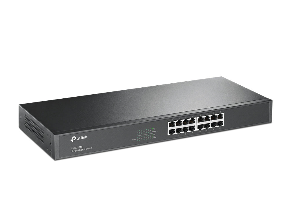 Switch Rack TP-Link 16 Puertos Gigabit Ahorro Energía 40W TL-SG1016