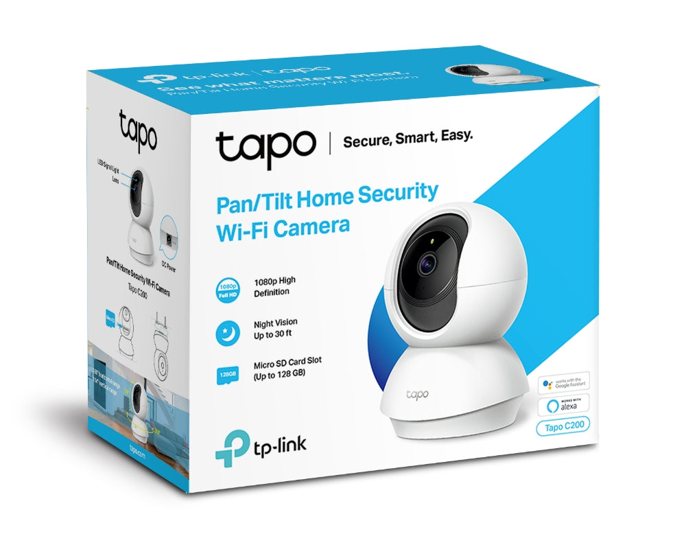 Cámara de Seguridad Wi-Fi TP-Link Tapo C200 Rotatoria, 1080p, Visión Nocturna