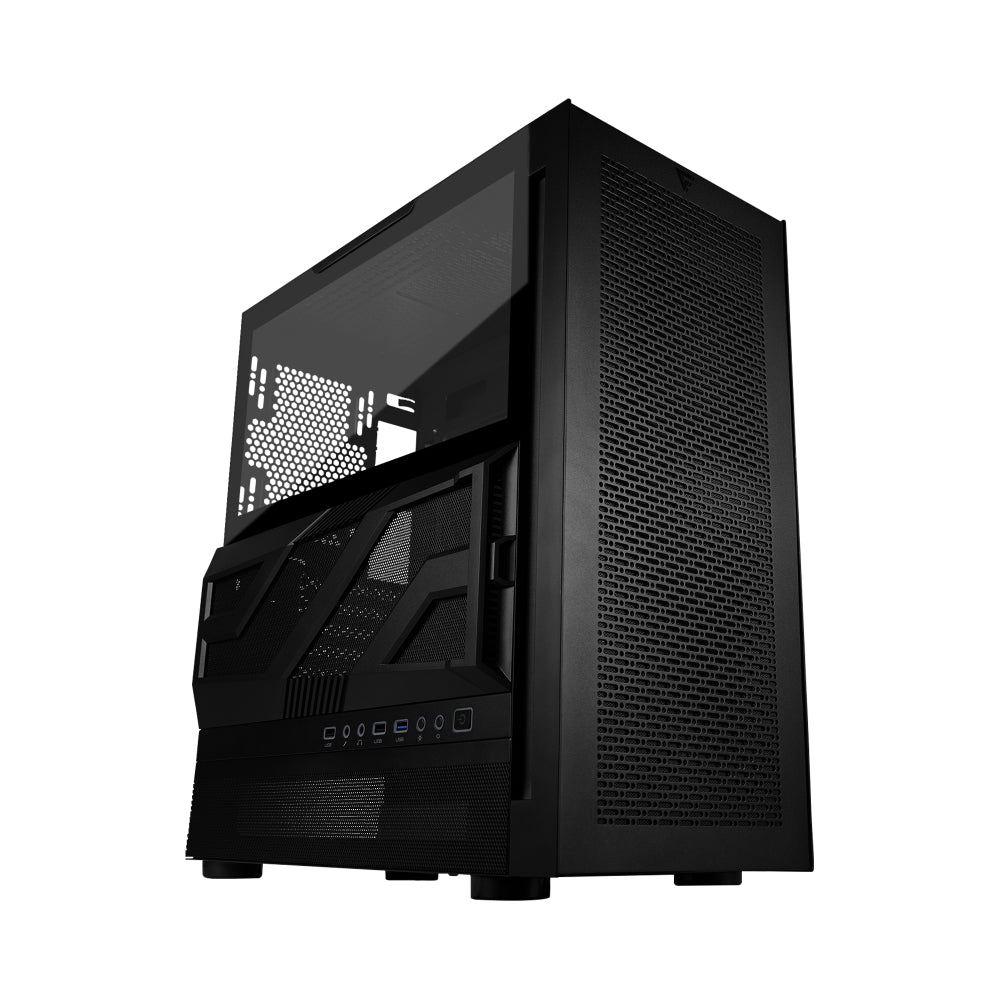 Game Factor CSG800 carcasa de ordenador Midi Tower Negro