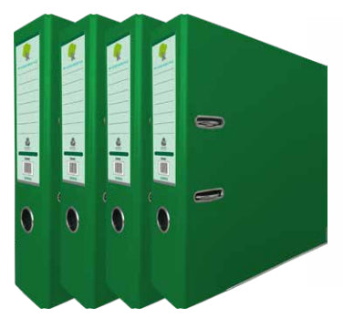 Techmakro KITCARP4NVDB carpeta de cartón Carta Verde, Anillo D, Almacenamiento, Cloruro de polivinilo (PVC)