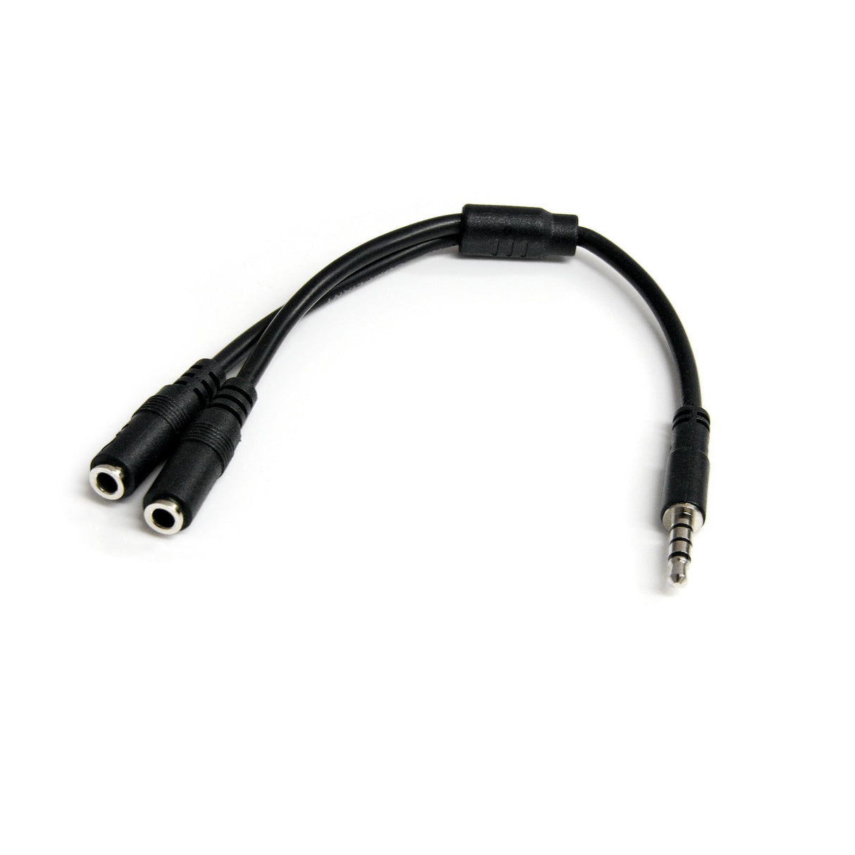StarTech.com Adaptador de Auriculares con Micrófono Mini-Jack 3,5mm 4 pines a Conectores Separados de Auriculares y de Micrófono - M a 2xH divisores de audio 3.5 mm 2 x 3.5 mm Macho Hembra