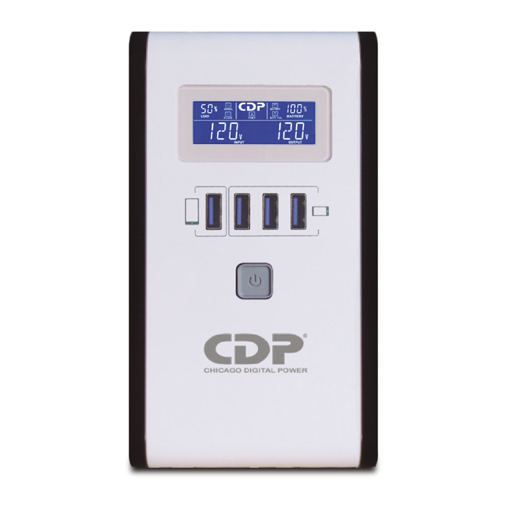 UPS CDP RU-SMART1010 1000VA/500W 10 Salidas, 560 Joules, Protección RJ45, LCD, Software 120VAC