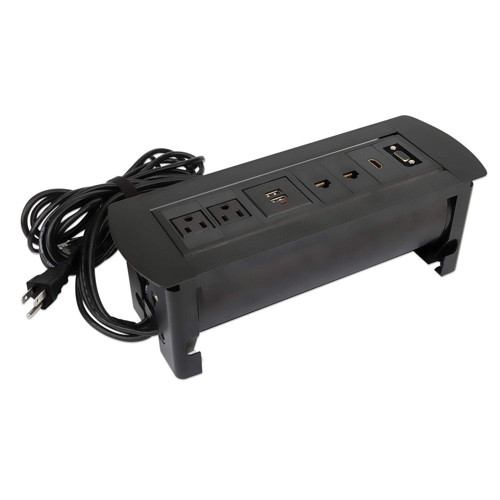 Manhattan Caja de conexión para mesa bases múltiples 1,5 m Interior Negro FCC