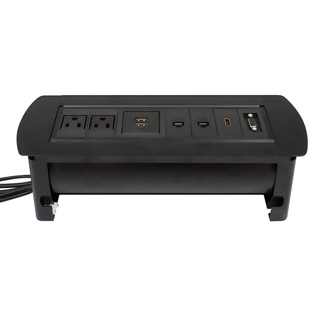 Manhattan Caja de conexión para mesa bases múltiples 1,5 m Interior Negro FCC