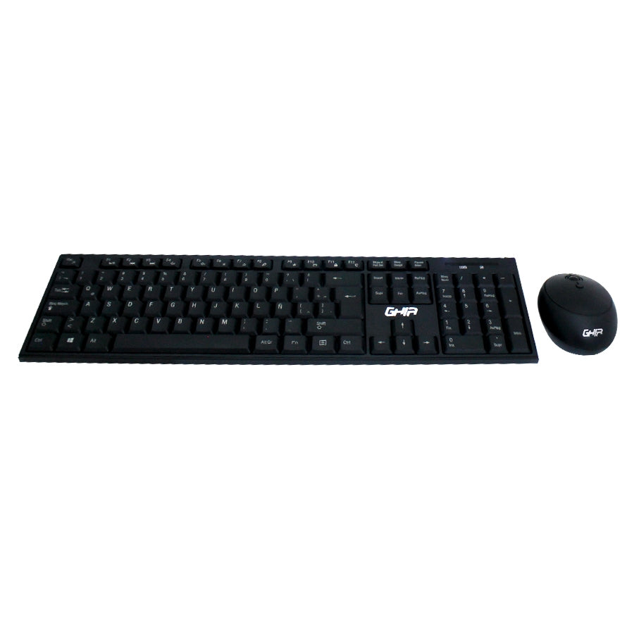 Ghia GT5000 teclado Ratón incluido Oficina RF inalámbrico QWERTY Español Negro, Tamaño completo (100%)