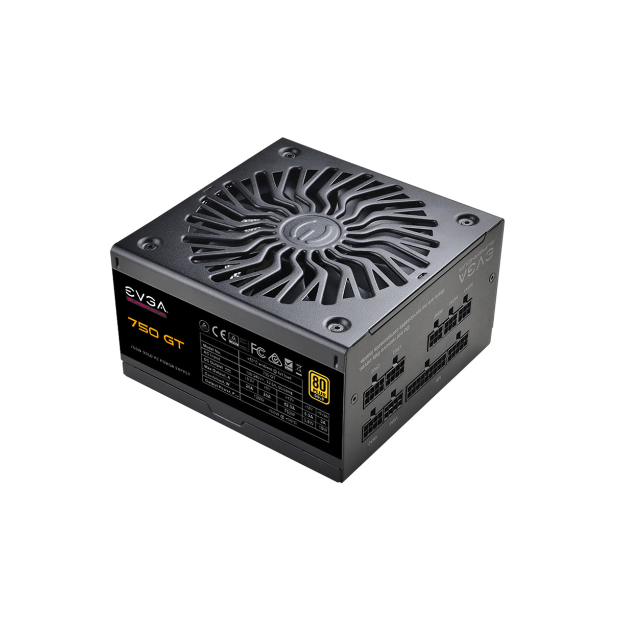 EVGA SuperNOVA 750 GT unidad de fuente de alimentación 750 W 24-pines ATX ATX Negro, 100 - 240 V, 130 W