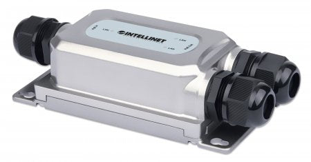 Intellinet Prolongateur PoE++ Gigabit extérieur 2 ports antichoc et antivandale, extension PoE jusqu'à 100 m, budget 60