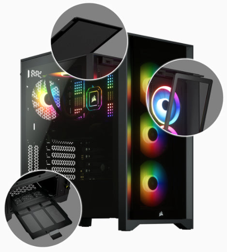 Corsair iCUE 4000X RGB Midi Tower Negro