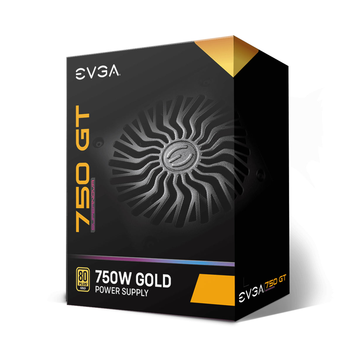 EVGA SuperNOVA 750 GT unidad de fuente de alimentación 750 W 24-pines ATX ATX Negro, 100 - 240 V, 130 W