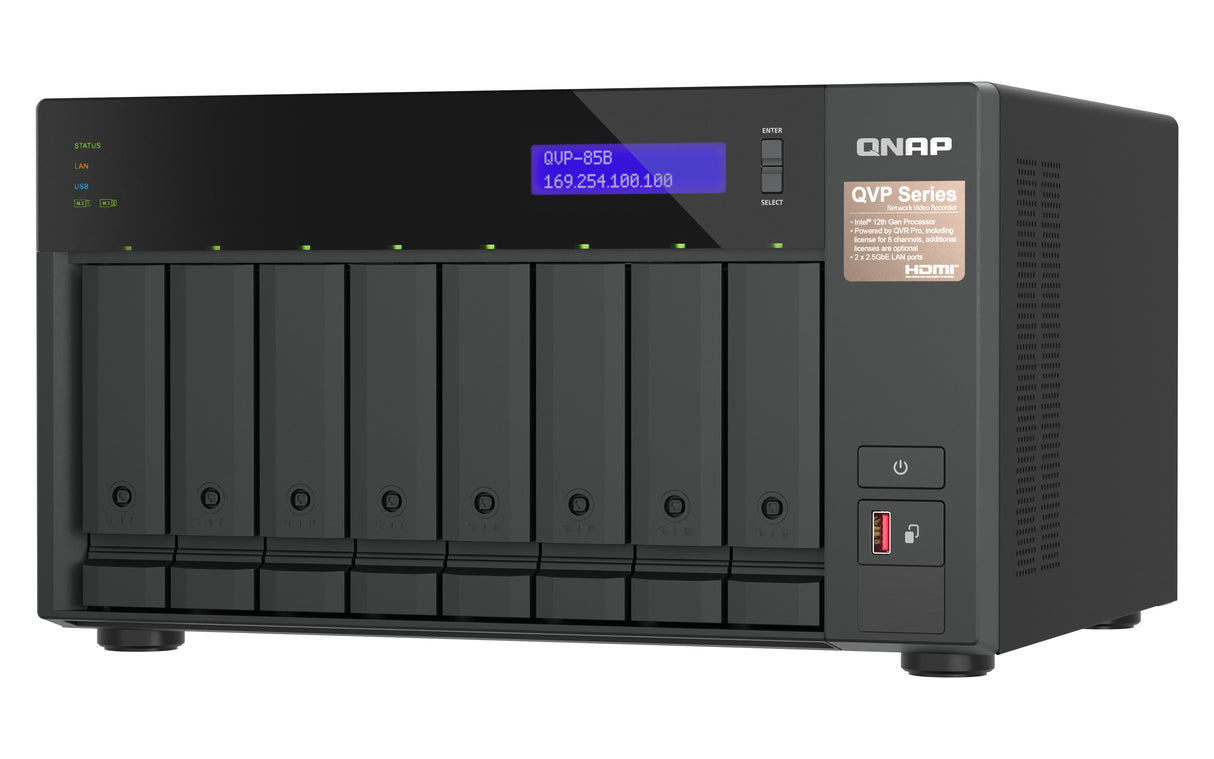 QNAP QVP-85B Servidor SATA M.2, SATA 2.5,3.5 cm (2.5,3.5") 2