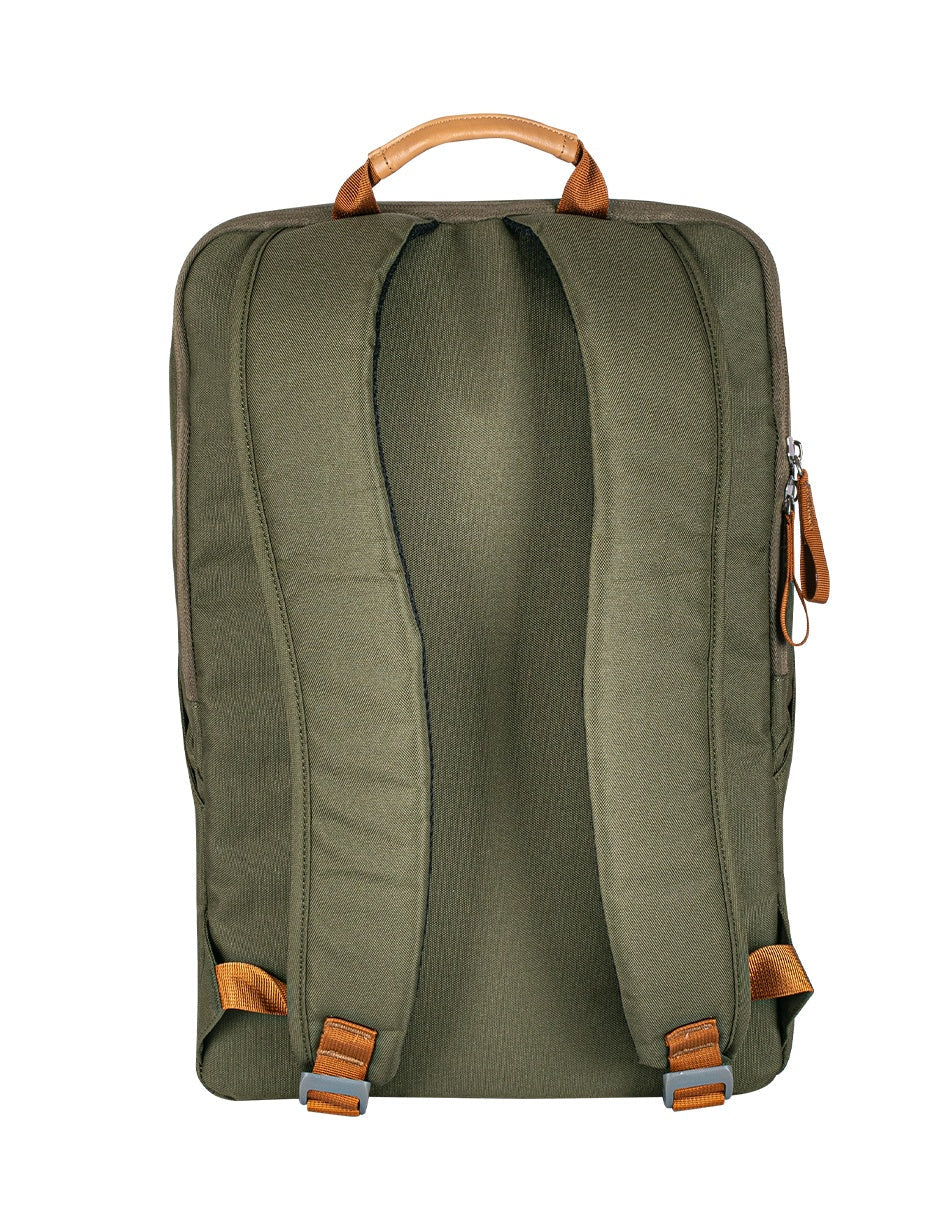 TechZone TZLBP56W-V mochila City backpack Verde Tereftalato de polietileno reciclado (rPET), Urbano, Unisex, Compartimen