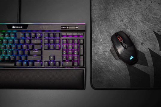 Corsair Dark Core RGB Pro ratón Juego mano derecha RF Wireless + Bluetooth + USB Type-A Óptico 18000