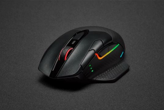 Corsair Dark Core RGB Pro ratón Juego mano derecha RF Wireless + Bluetooth + USB Type-A Óptico 18000