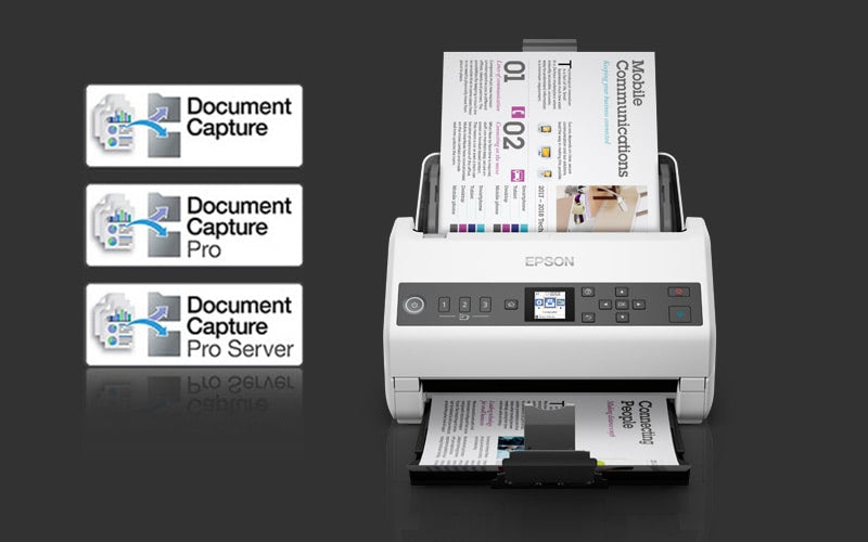 Epson DS-730N Escáner alimentado con hojas 600 x 600 DPI A4 Negro, Gris, 215.9 x 6096 mm, 30 Bit, 24 Bit