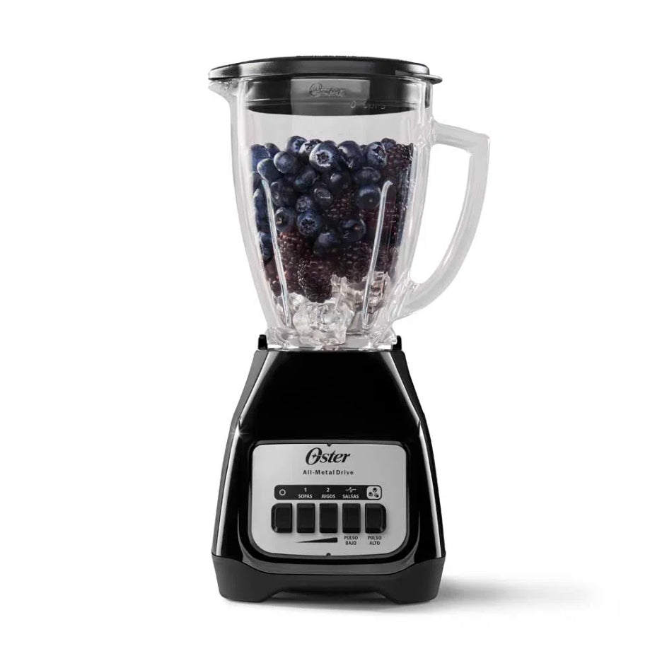 Oster BLSTKAGBPB-013 licuadora 1.5 L Batidora de mesa 550 W Negro, Función de pulso, Picahielos