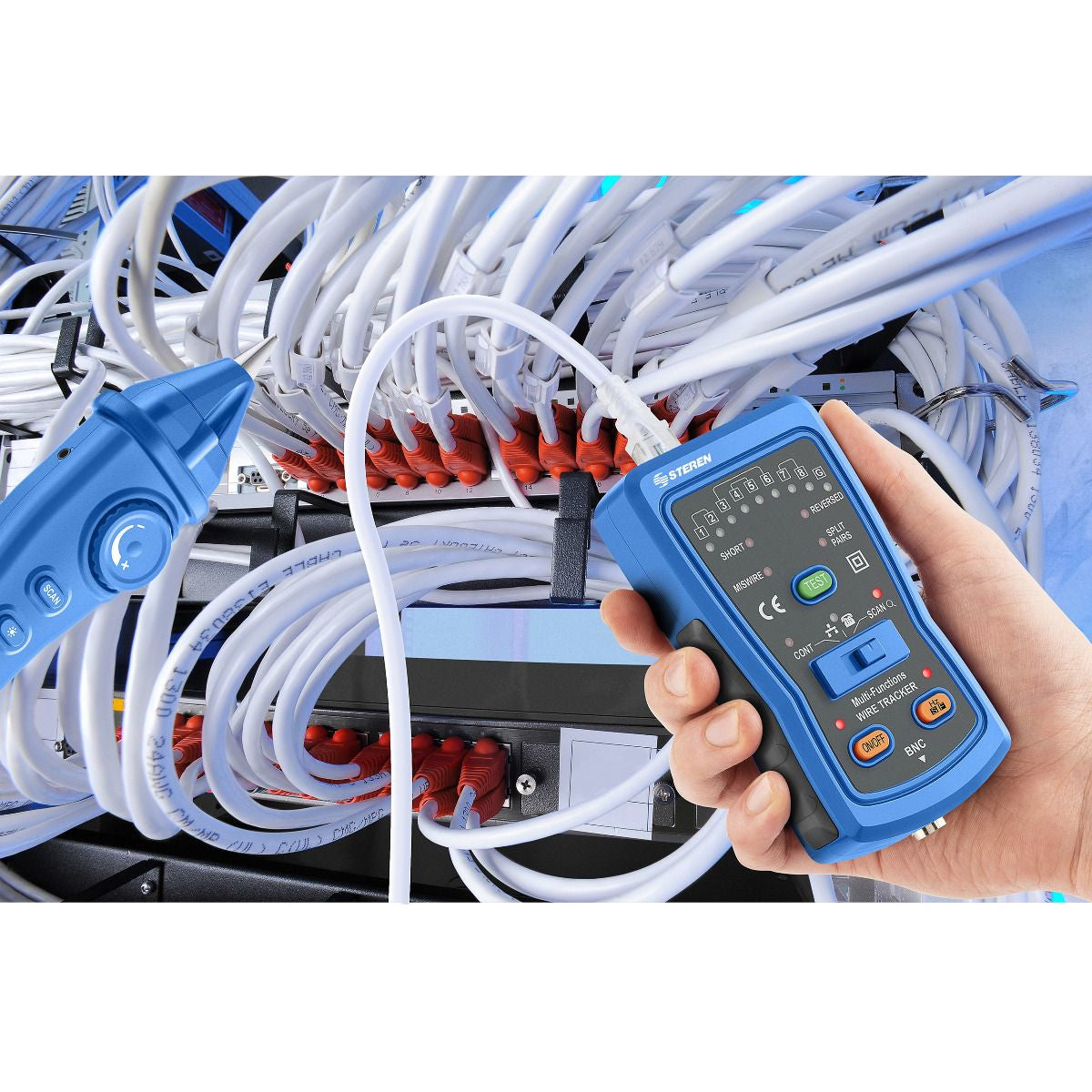 Steren HER-254 comprobador de cables de red Comprobador de cables de par trenzado