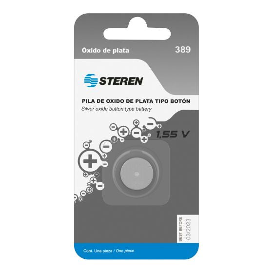 Steren BAT-389 pila de uso doméstico Batería de un solo uso Óxido de plata, 1 pieza(s), 64 mAh