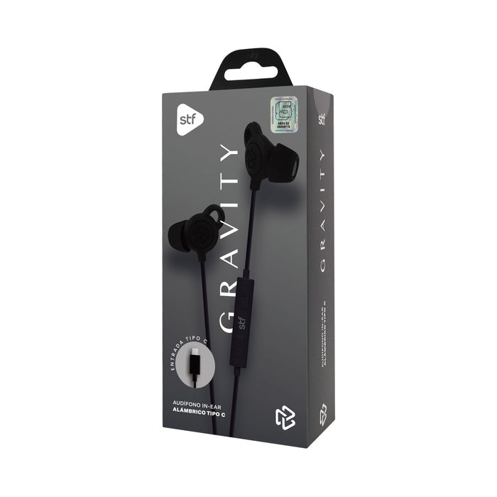 STF ST-E67590 audífono y auriculare Auriculares Alámbrico Intra auditivo Llamadas/Música/Deportes/Diario USB Tipo C Negr
