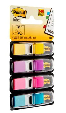 Post-It 683-4AB bandera autoadhesiva 35 hojas, Colores variados | Banderas autoadhesivas