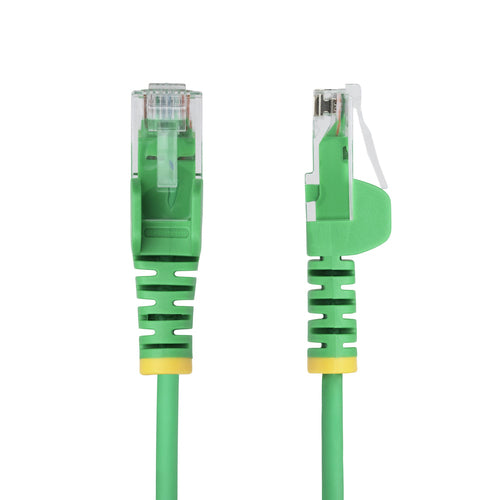 StarTech.com Cable de Red Ethernet CAT6 Delgado sin Enganches Verde de 15m - Cable RJ45 Snagless Slim 28AWG - Alambre de