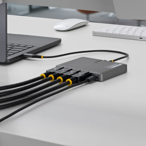 StarTech.com QUAD-USB-DP-ADAPT Bases para portátiles y replicadores de puertos Alámbrico USB 3.2 Gen 1 (3.1 Gen 1) Type-